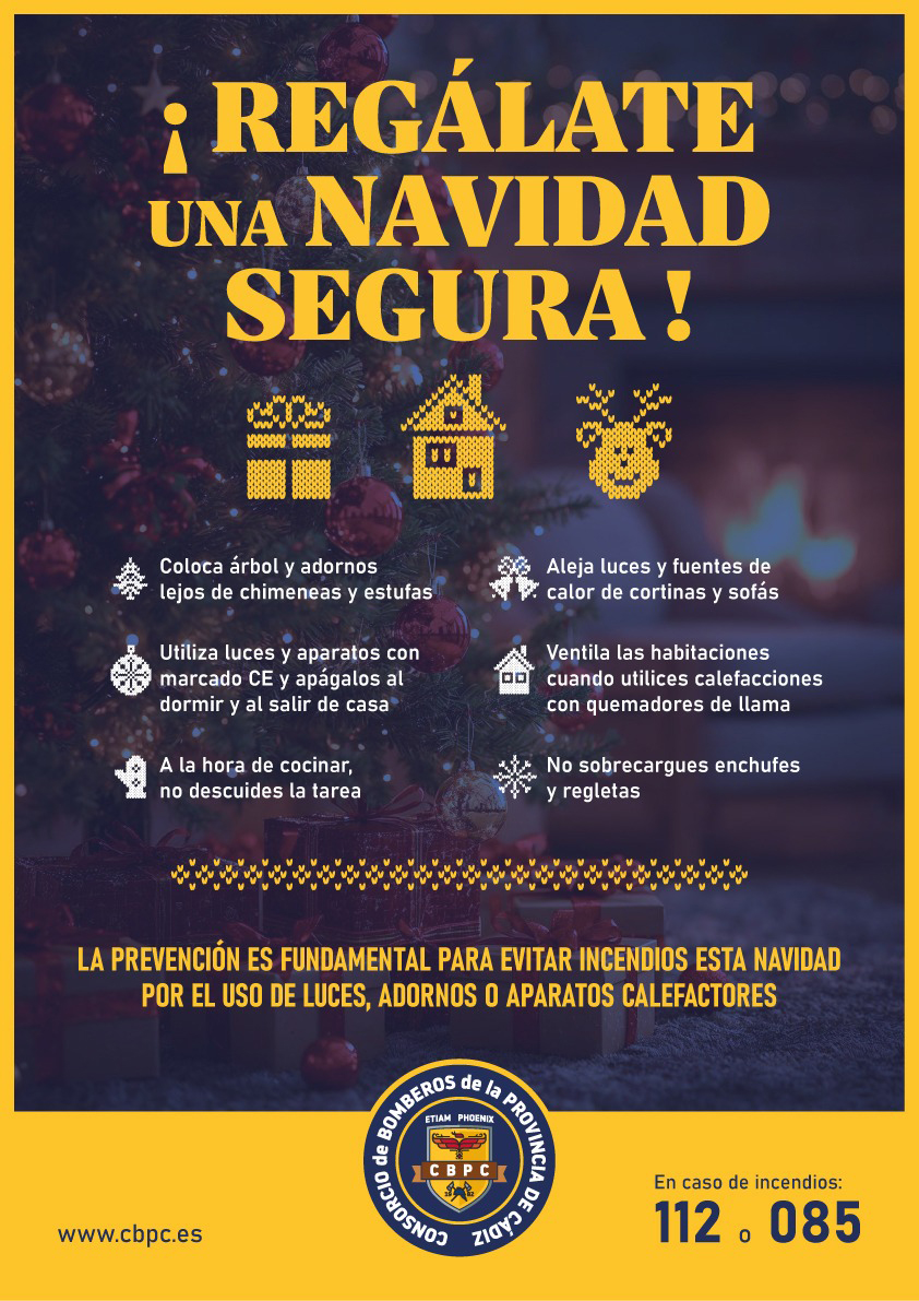 El Consorcio de Bomberos de Cádiz recuerda que la prevención es fundamental para evitar incendios domésticos esta Navidad